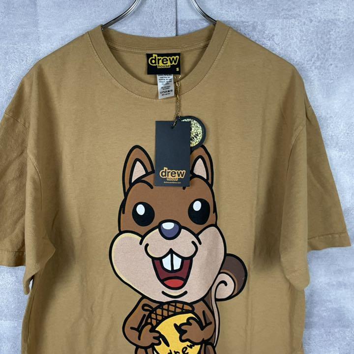 お得送料無料 新品タグ付き リス ブラウン Sサイズ hYsCD-m69640324455 Drew house Tシャツ 即納