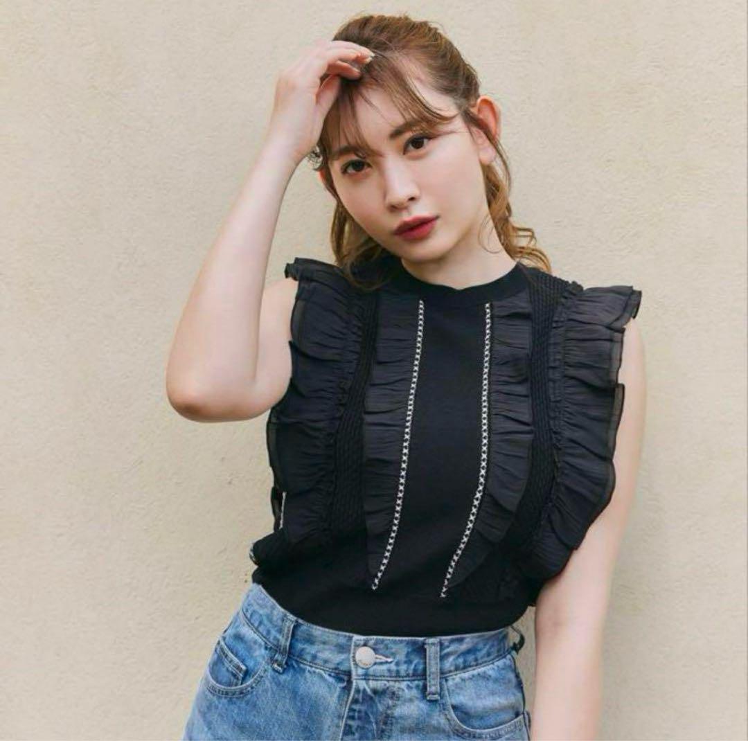 美品♡正規品【Her lip to】Airy Brush Knit Top S