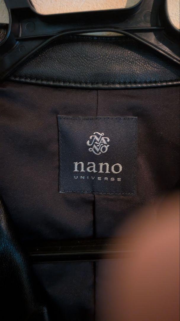nano universe レザージャケット シングルライダース 黒
