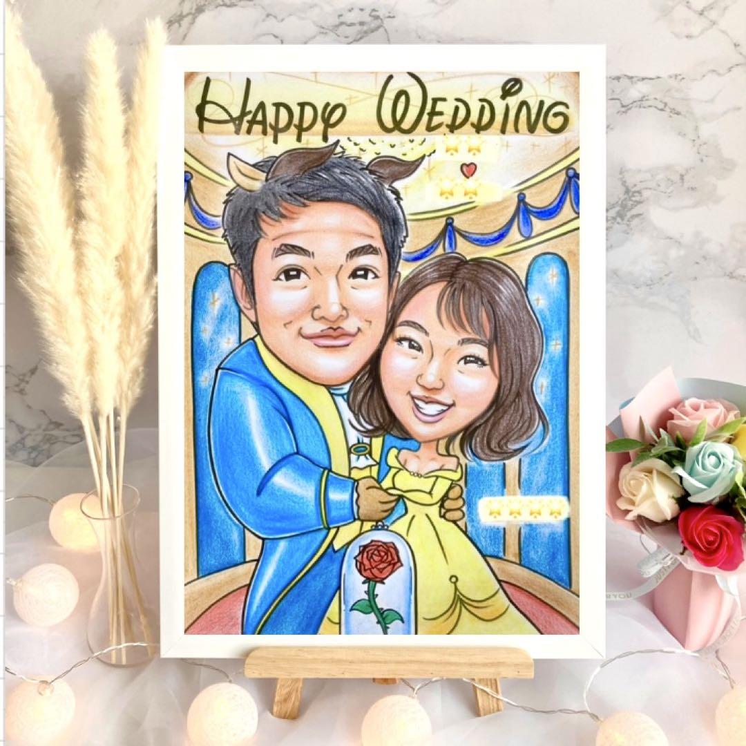 ウェルカムボード ウェルカムスペース 似顔絵 結婚祝い 結婚式