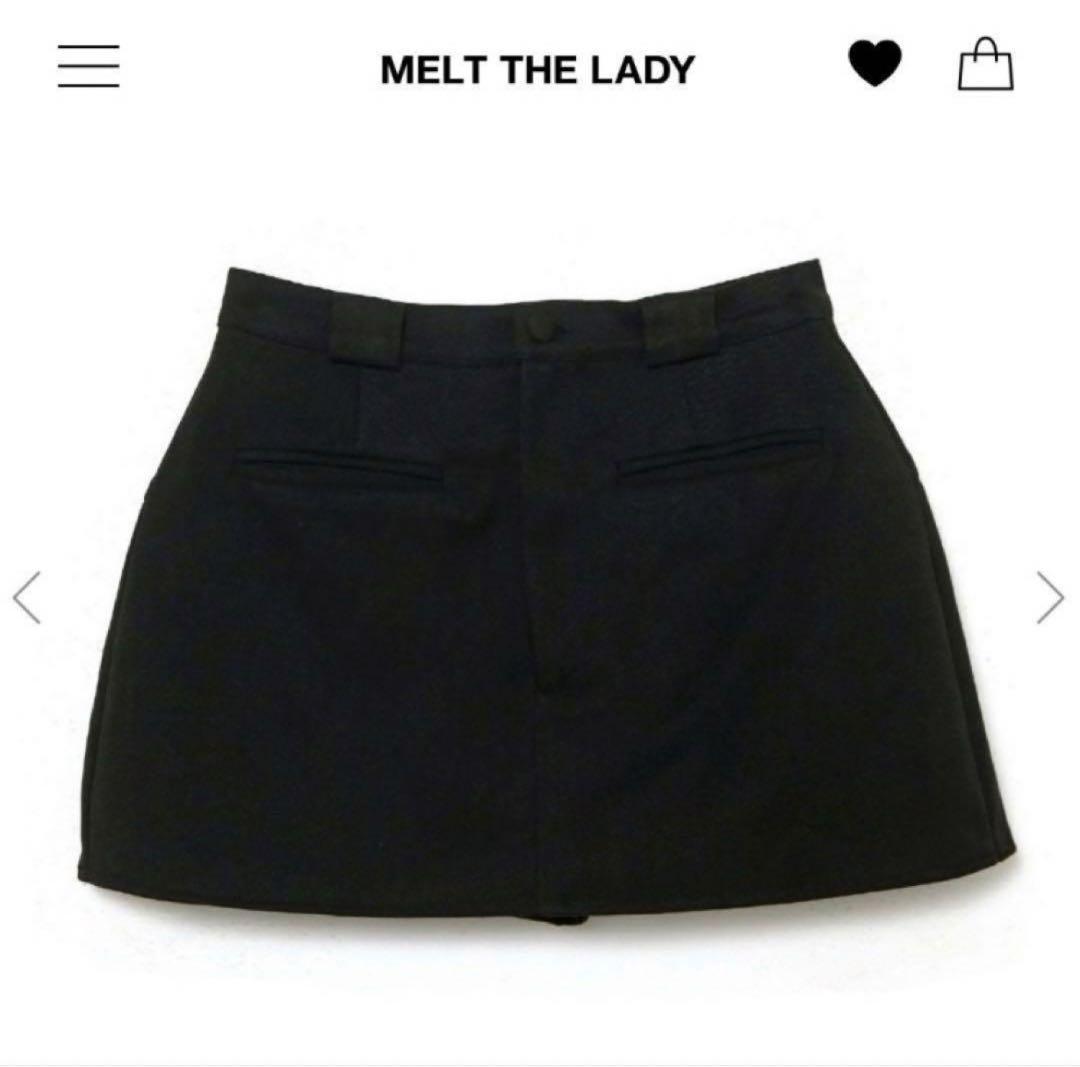 Melt the lady back pleats skirt ブラック