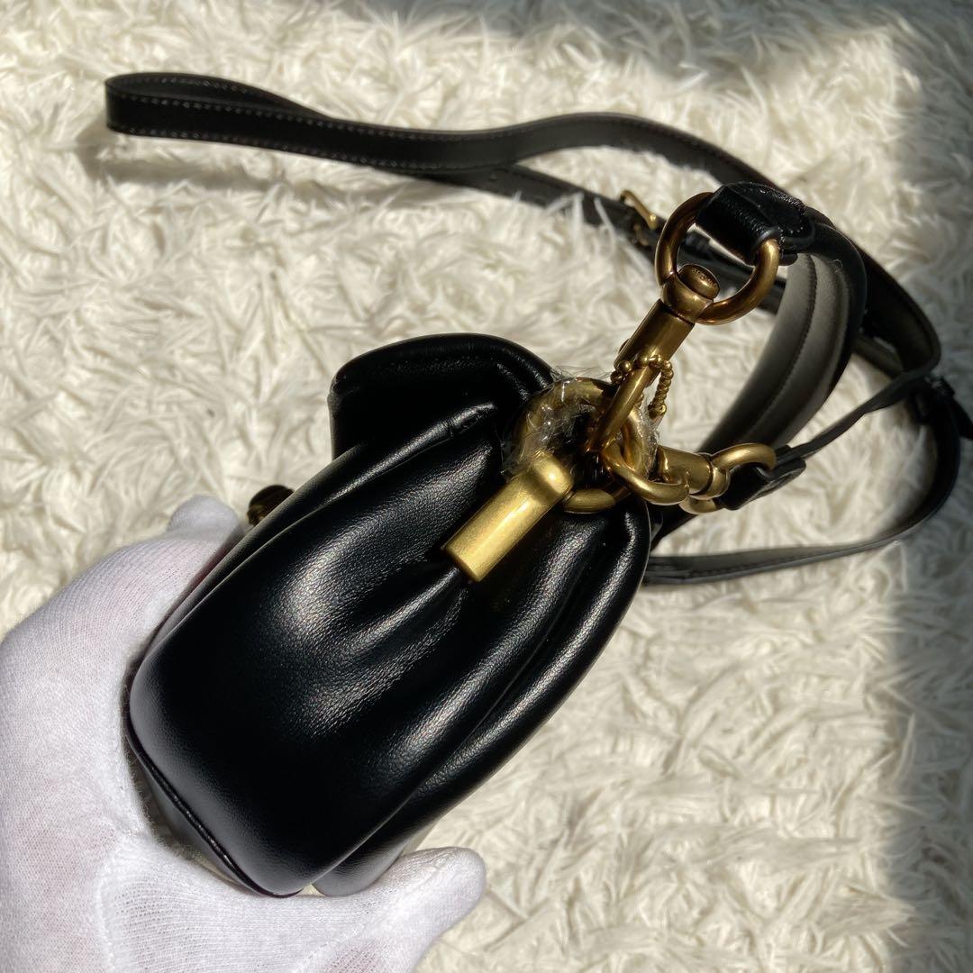 未使用級✨コーチ　タビー　黒　キルティング　2way 3880