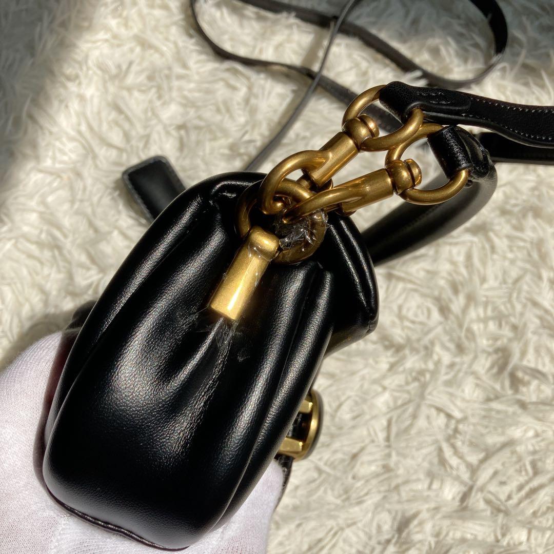 未使用級✨コーチ　タビー　黒　キルティング　2way 3880