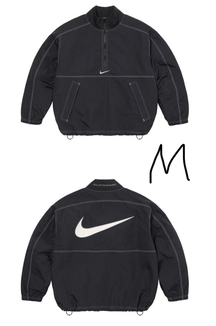 Supreme Nike Ripstop Pullover黒M 付属完備M・SUPREME