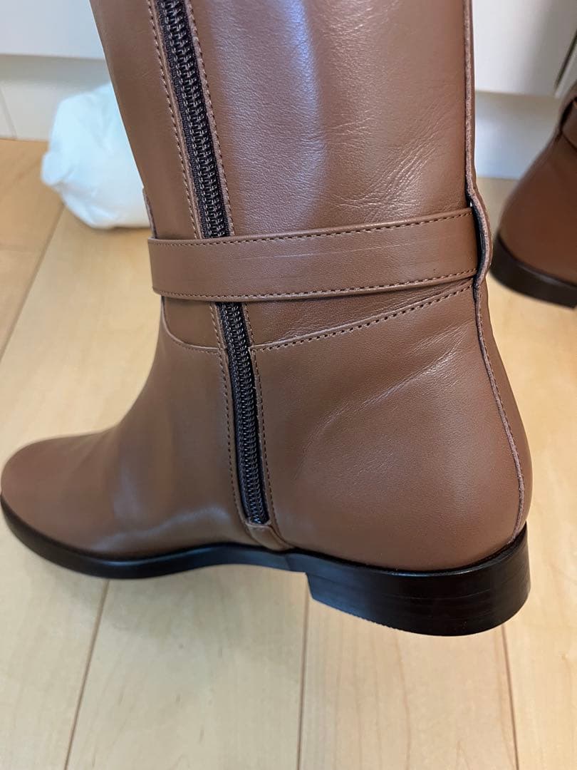 【新品】23区ブラウン ロングブーツ 23.5cm 日本製