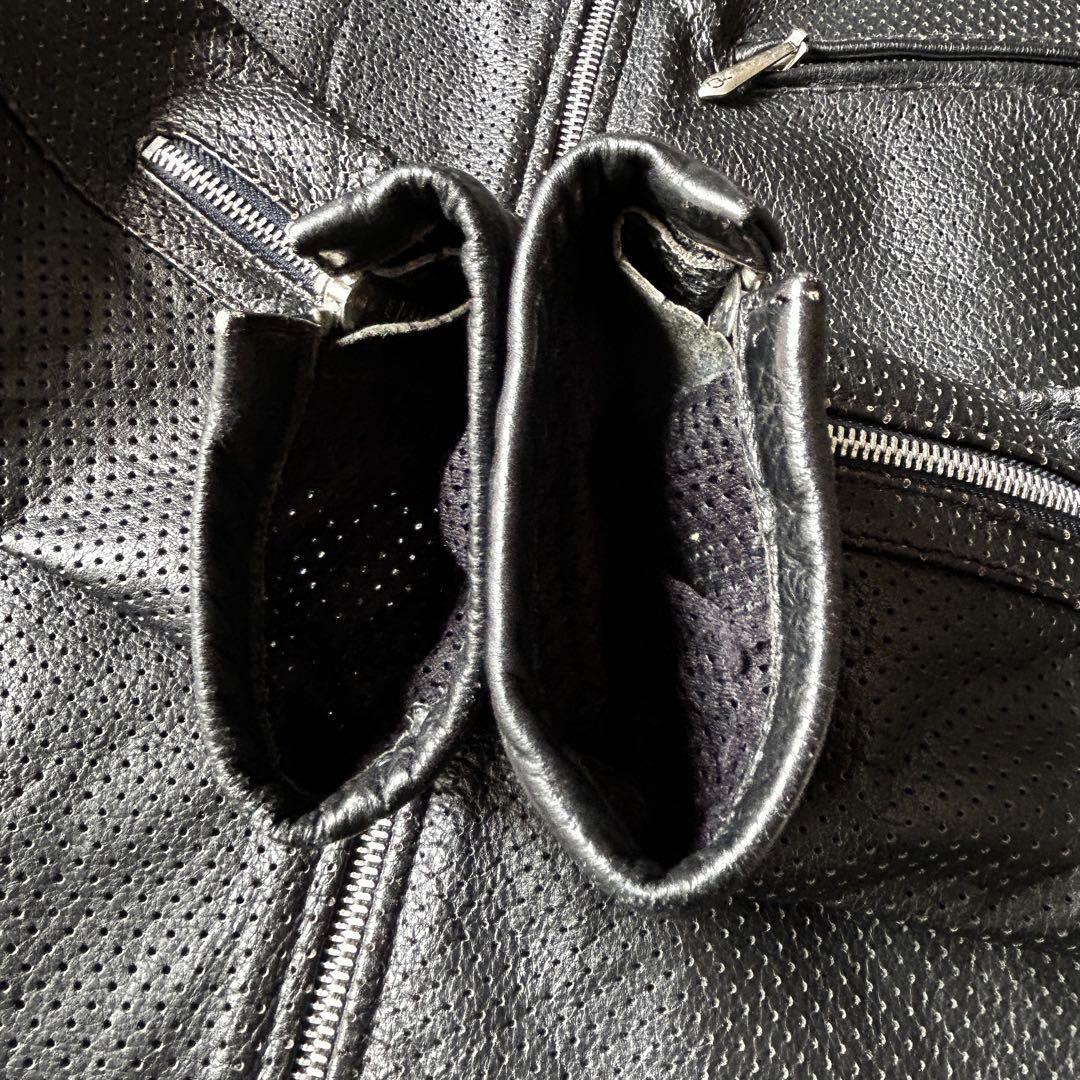 美品ハーレーダビットソン レザー ライダース パンチング大きいサイズ