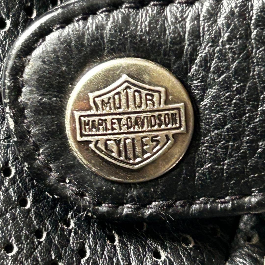 美品ハーレーダビットソン レザー ライダース パンチング大きいサイズ