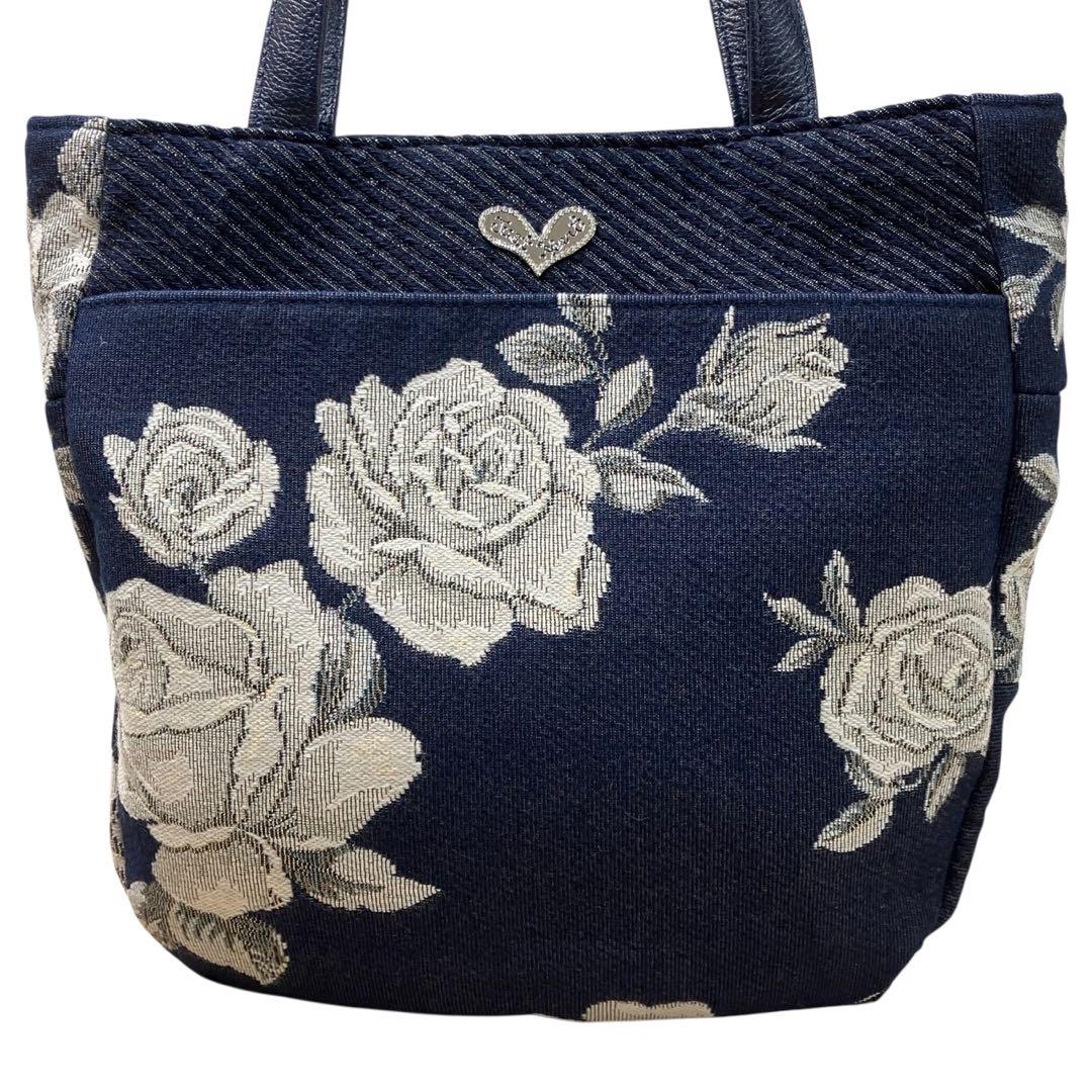 【美品】Think Bee シンクビー　トートバッグ　ハンドバッグ　ローズ　花柄