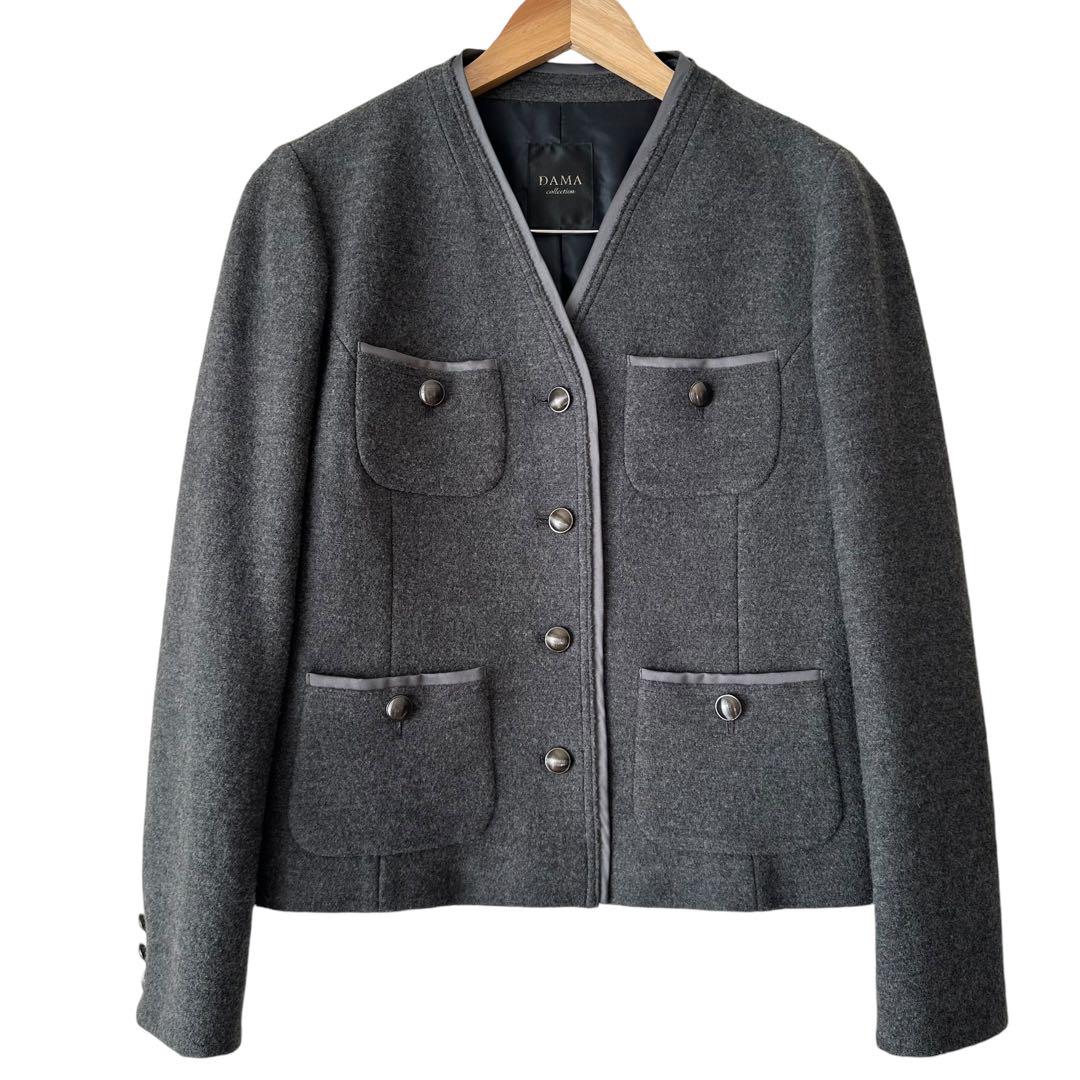 DAMA collection カシミヤ混 セットアップ ジャケット スカート