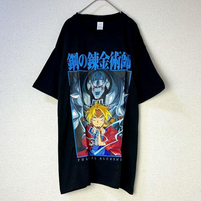 鋼の錬金術師 Tシャツ 黒 アニメT 海外オフィシャル 鋼の錬金術師 Tシャツ 黒 XL ハガレン アニメ 映画 ブラック