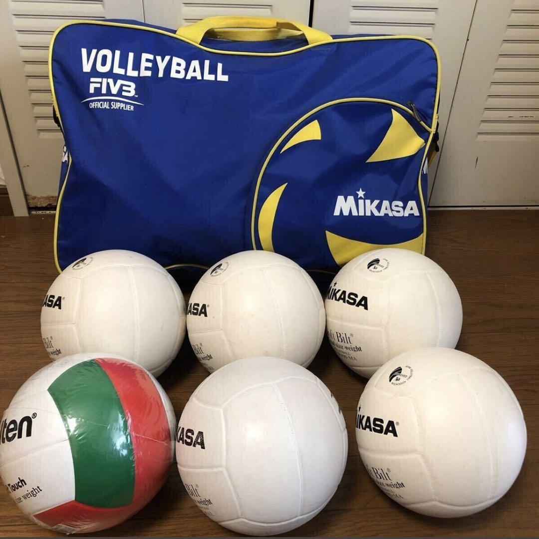 中古Mikasa moltenバレーボールバッグとボール6個セット