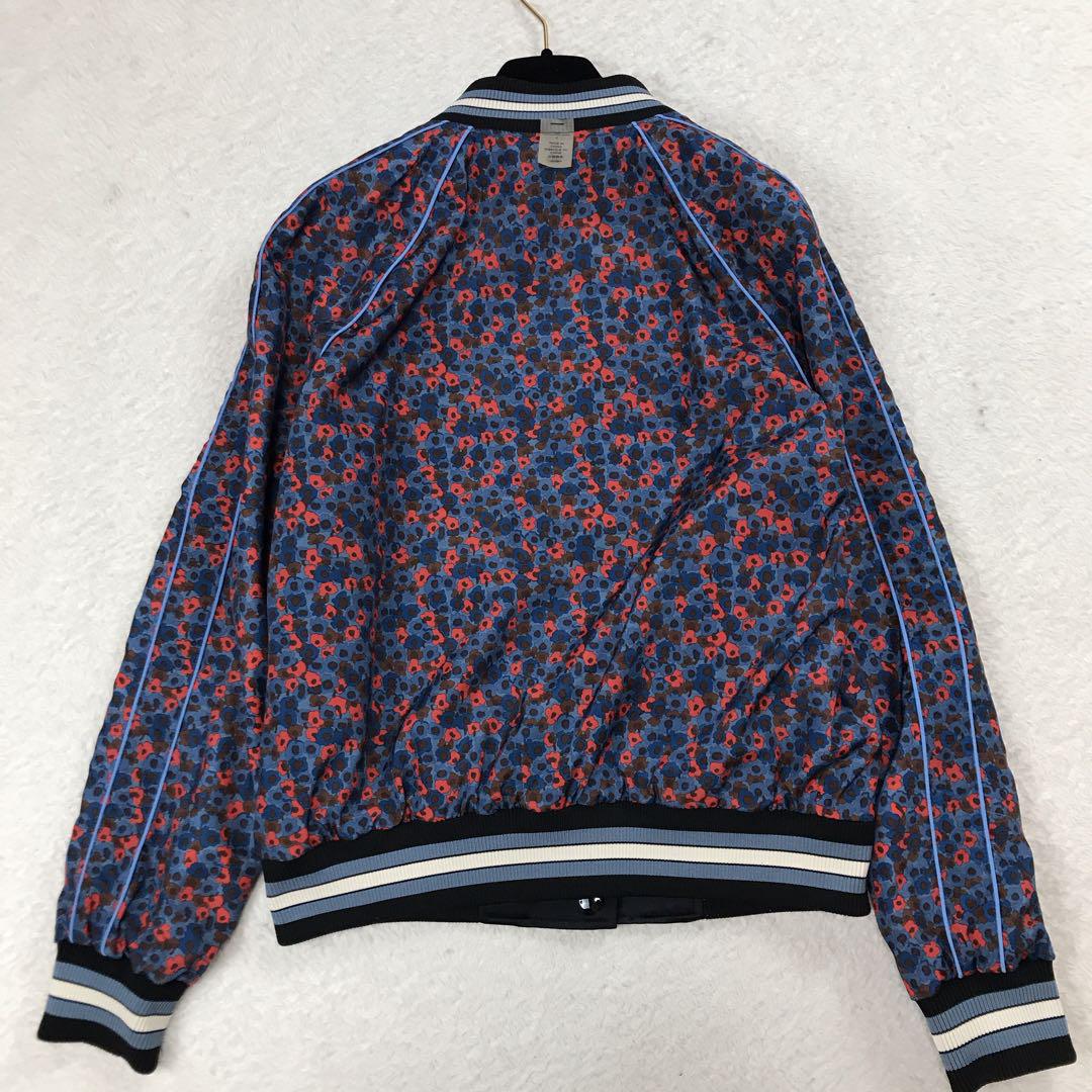リバーシブル】COACH コーチ スタジャン 黒×白 花柄 S