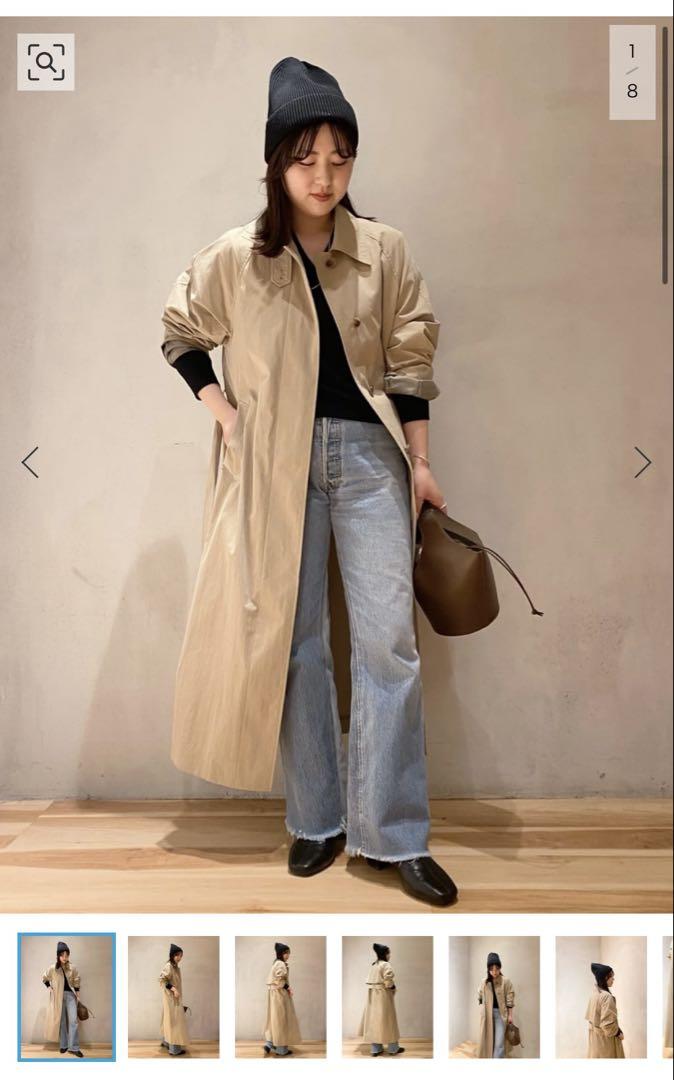 Plage プラージュ SOUTIEN COLLAR コート 38 ベージュ
