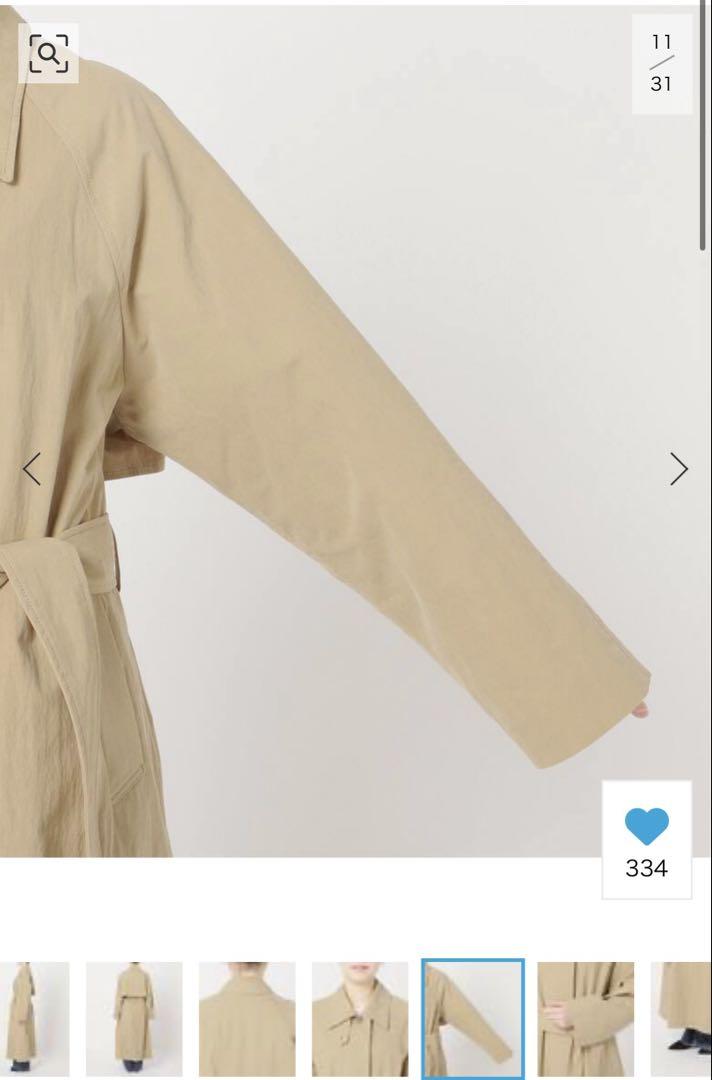 Plage プラージュ SOUTIEN COLLAR コート 38 ベージュ
