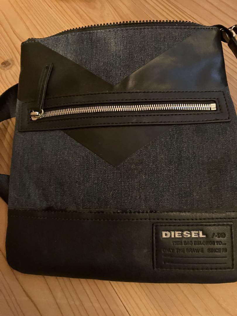 ✨️早い者勝ち✨️ DIESEL デニム レザー ショルダーバッグ