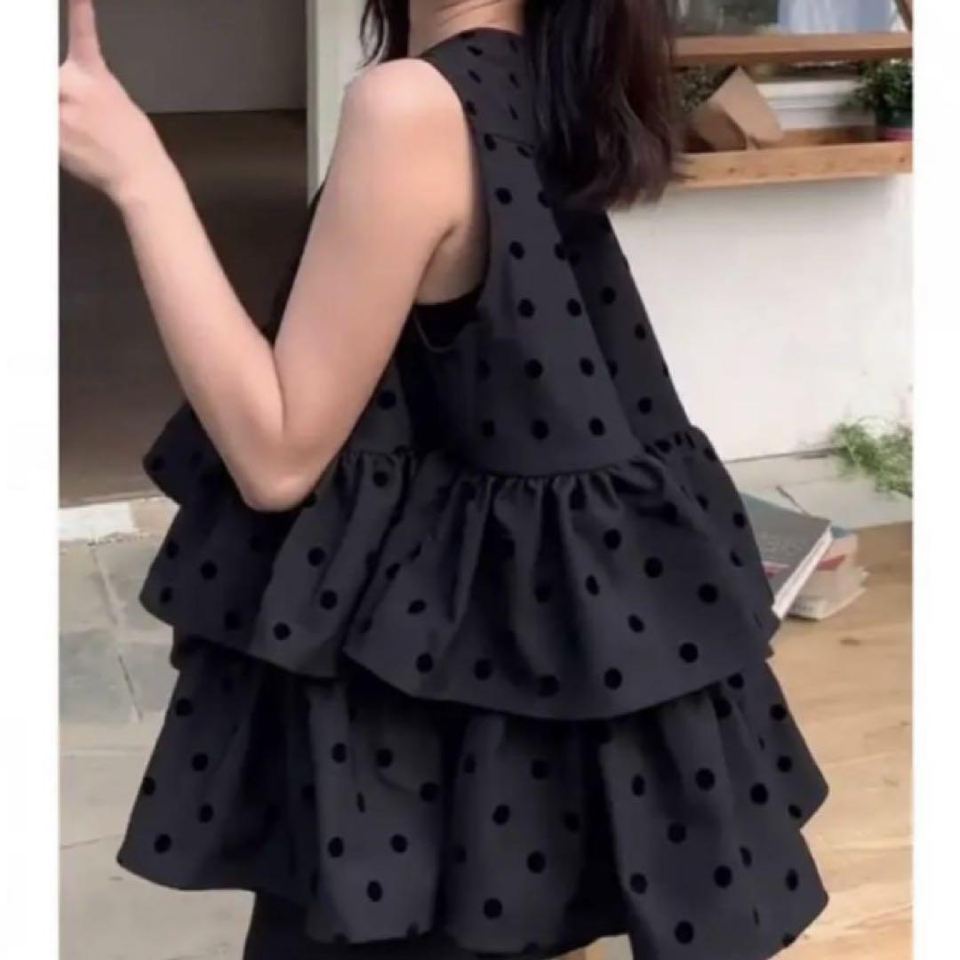 バースデーバッシュ 同型 大人気 美人百花 ドットフリルトップス
