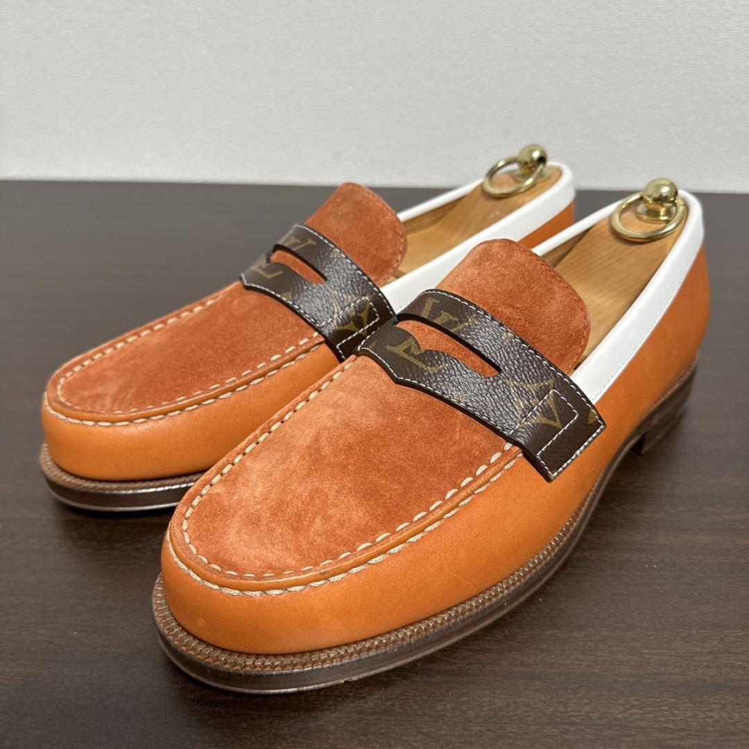 ルイヴィトン ソルボンヌライン モノグラム コインローファー size 625cm・LOUIS VUITTON