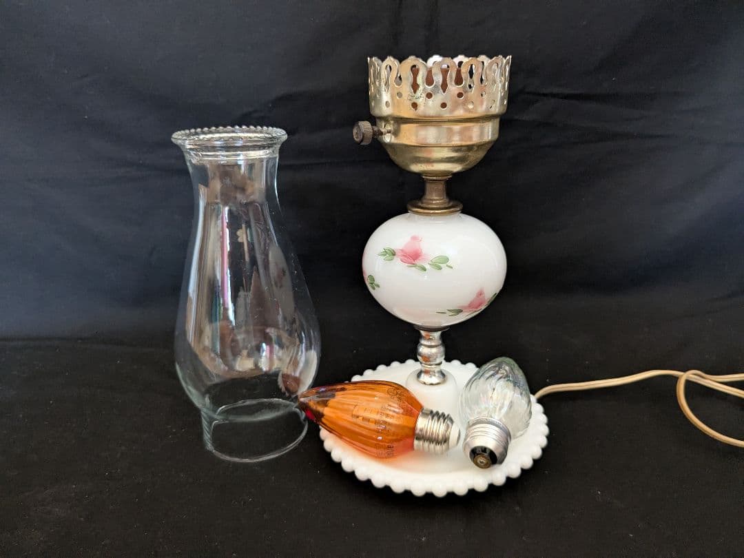 USA アンティーク ミルクグラス テーブルランプ目立った傷や汚れなし NEXPOTALLINN_EU