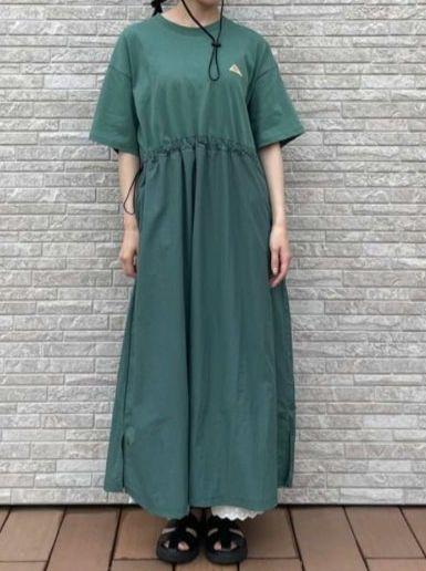 SM2 KELTY×Samansa Mos2 ナイロン切替ワンピース グリーン