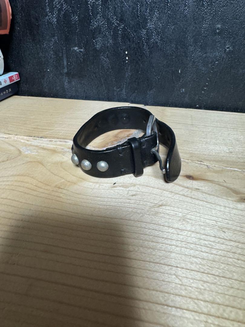 ※最終値下げ 80’S STUDS VINTAGE スタッズ バングル 鋲 受注生産】VINTAGE STYLE LEATHER STUDS BELT - JOHNNY - (BLACK)