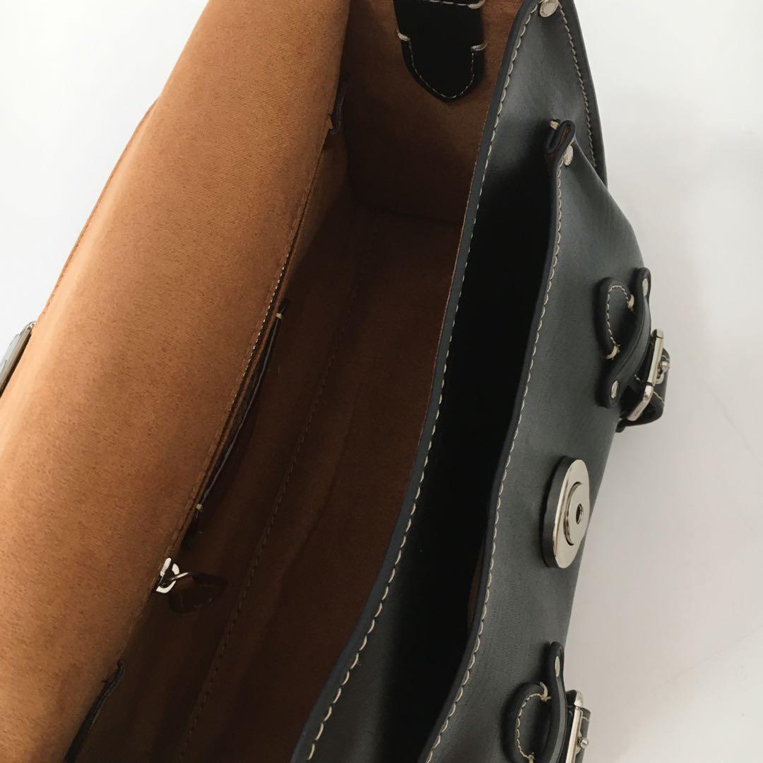 新品 COACH ソフト タイガー スポット ハンドバッグ ブラック