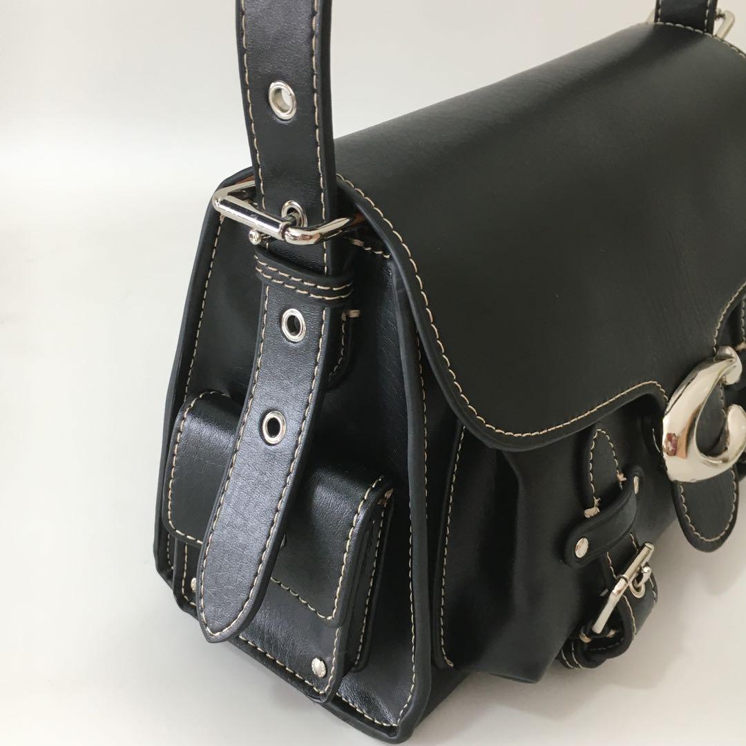 新品 COACH ソフト タイガー スポット ハンドバッグ ブラック