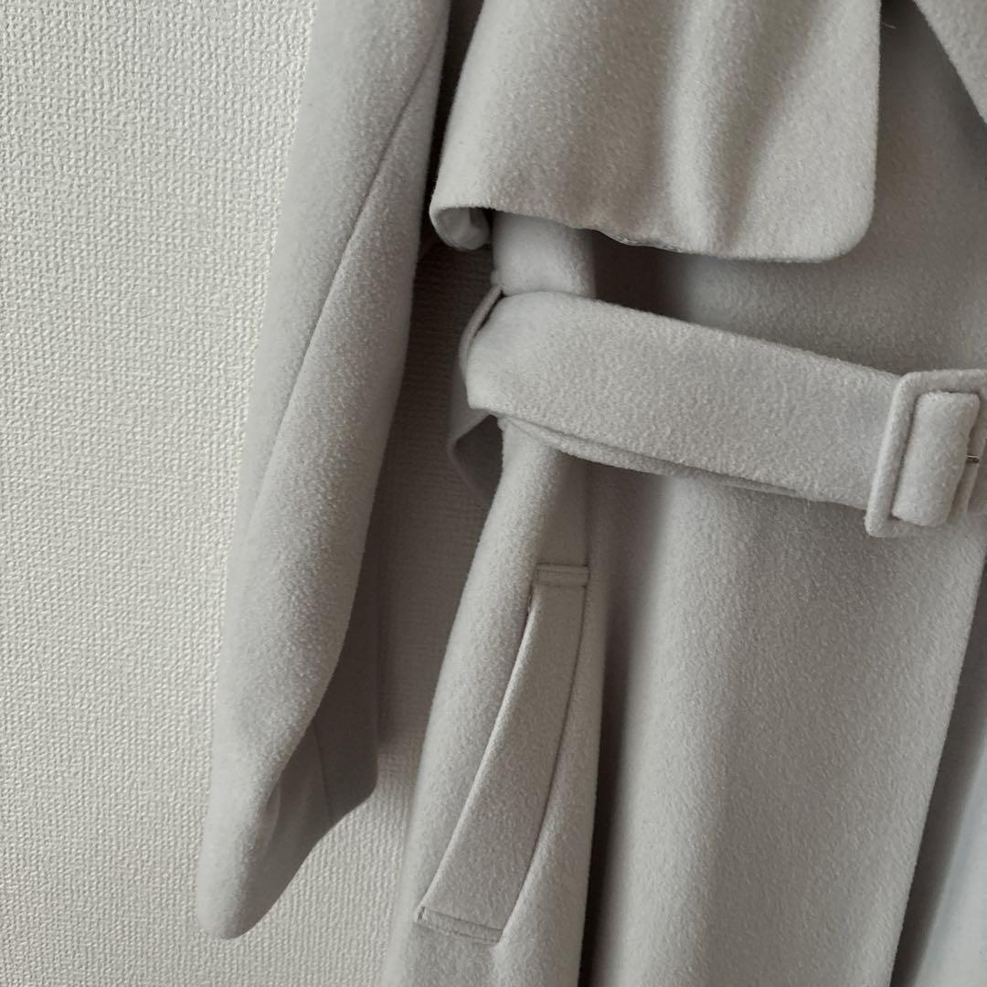 JILL BY JILLSTUART ライトモッサウールトレンチコート グレー
