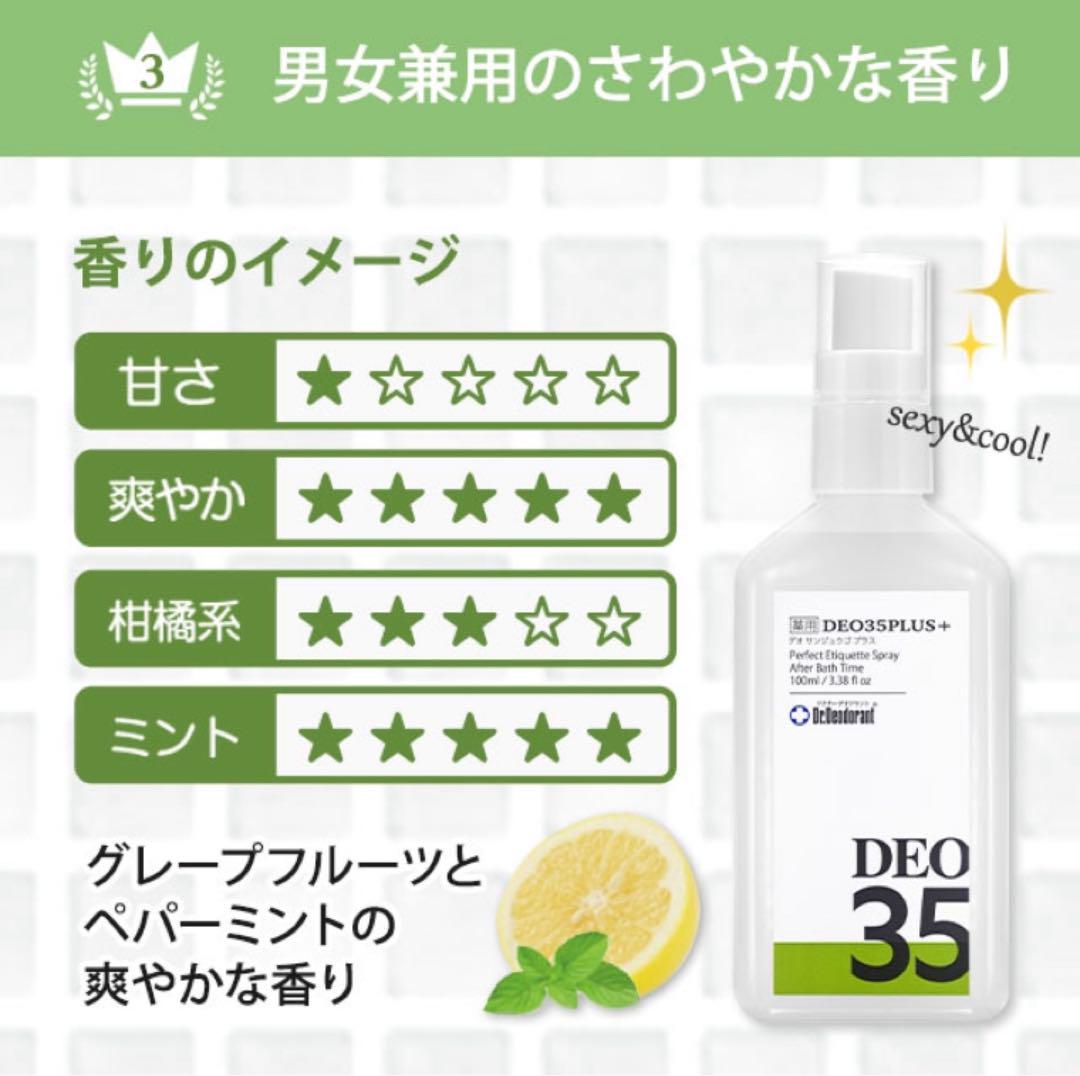 ドクターデオドラント 薬用デオ35プラス２本セット 加齢臭 ミョウバンスプレー③