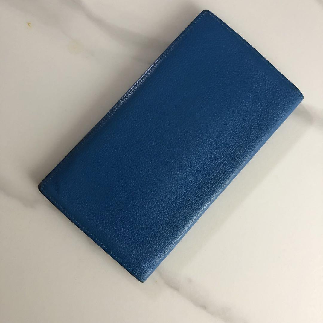 ❤️エルメス　財布正規品　定価10万フランス製MC2 フレミング ターコイズブルー
