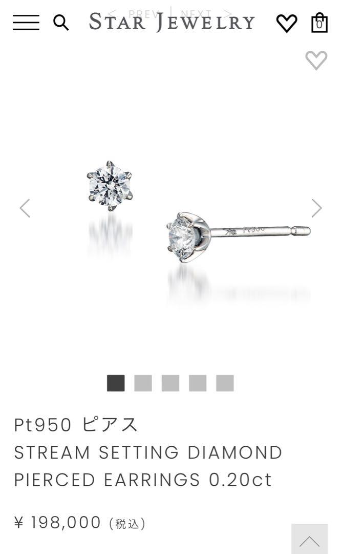 BRIGHTEST STAR DIAMOND PIERCED EARRINGS(M)(1XP0383)Pt950