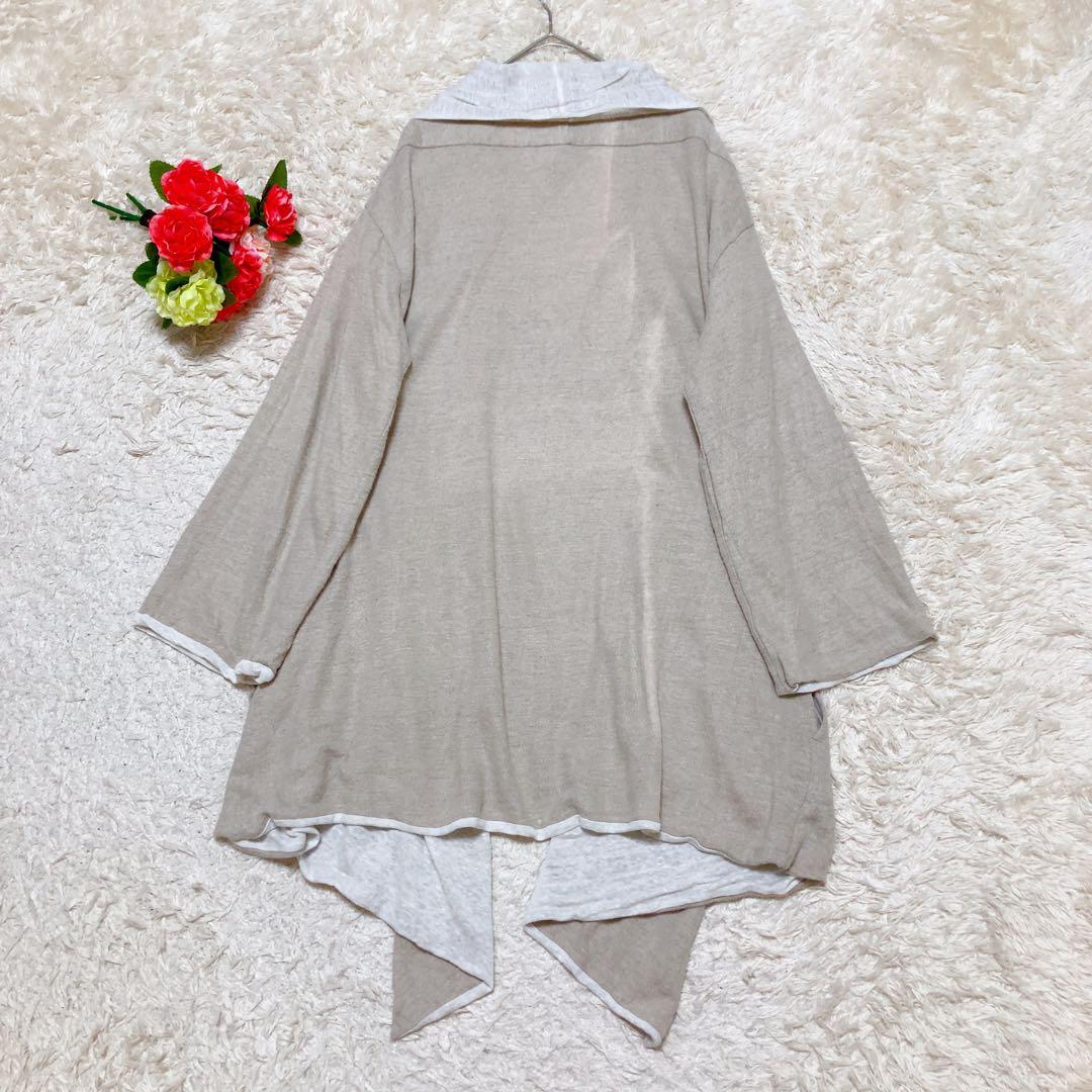 Vlas Blomme ヴラスブラム リネン ロングカーディガン ベージュ