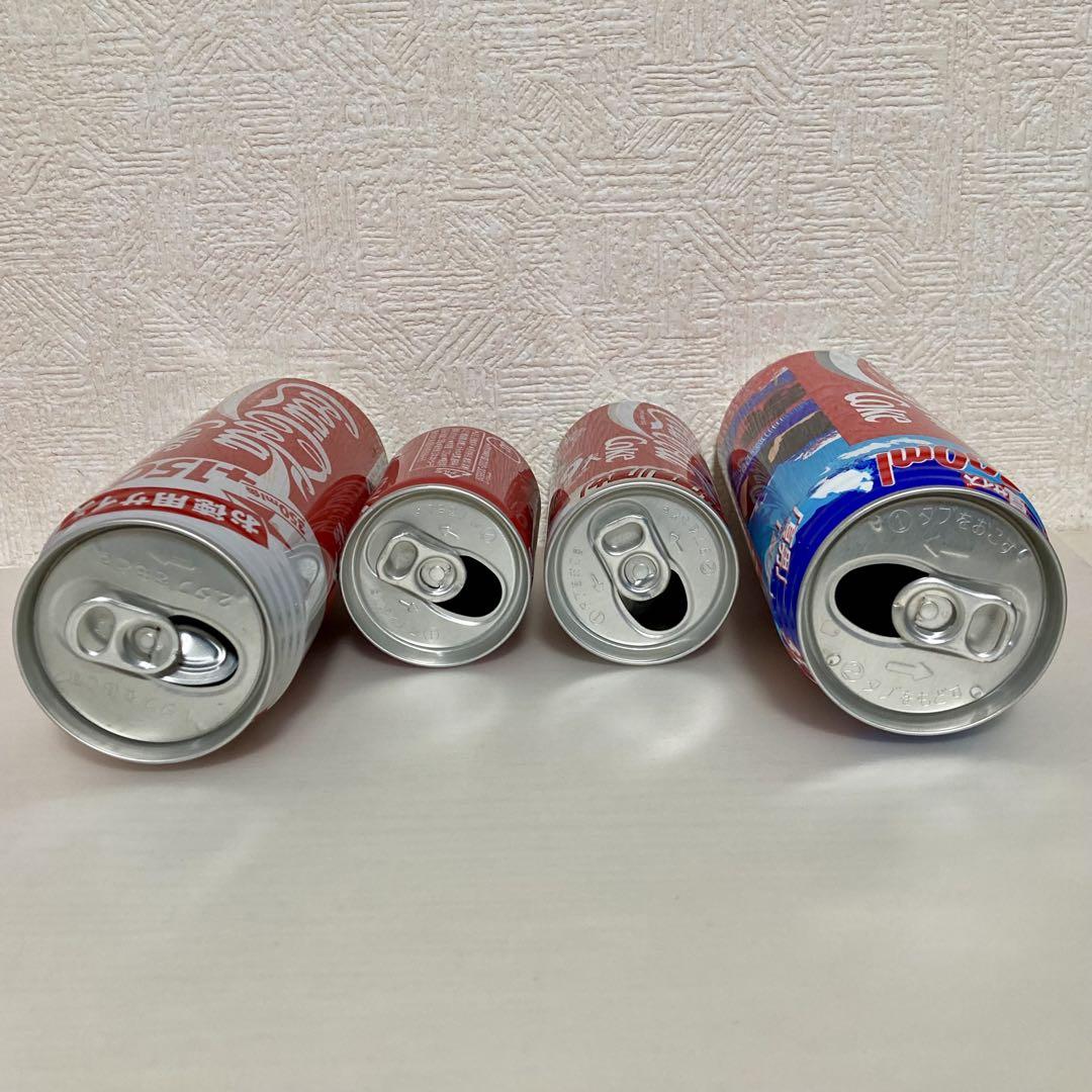コカコーラ 空き缶 ミニサイズ & 500サイズ 1990年代 4本 廃盤