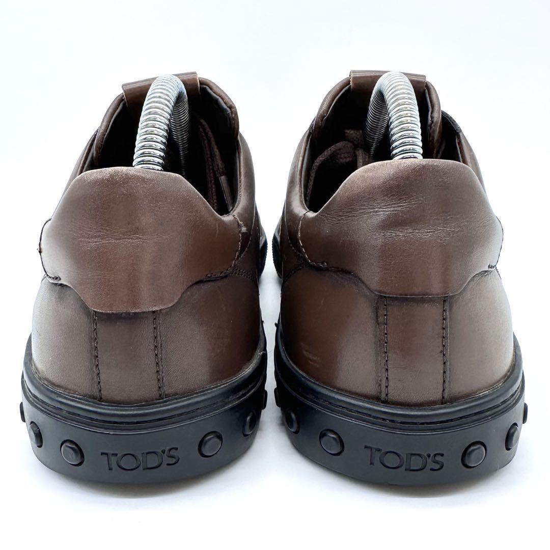 定価9.7万✨TOD'S トッズ Tロゴ レザー スニーカー ブラウン 26.5