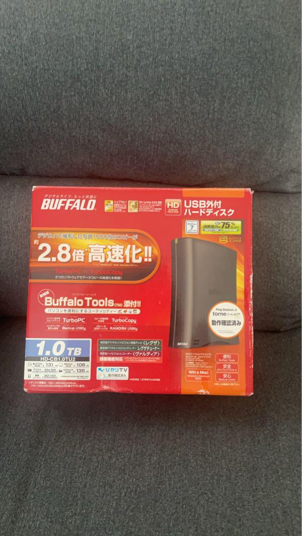 BUFFALO USB外付けハードディスク 1.0TB