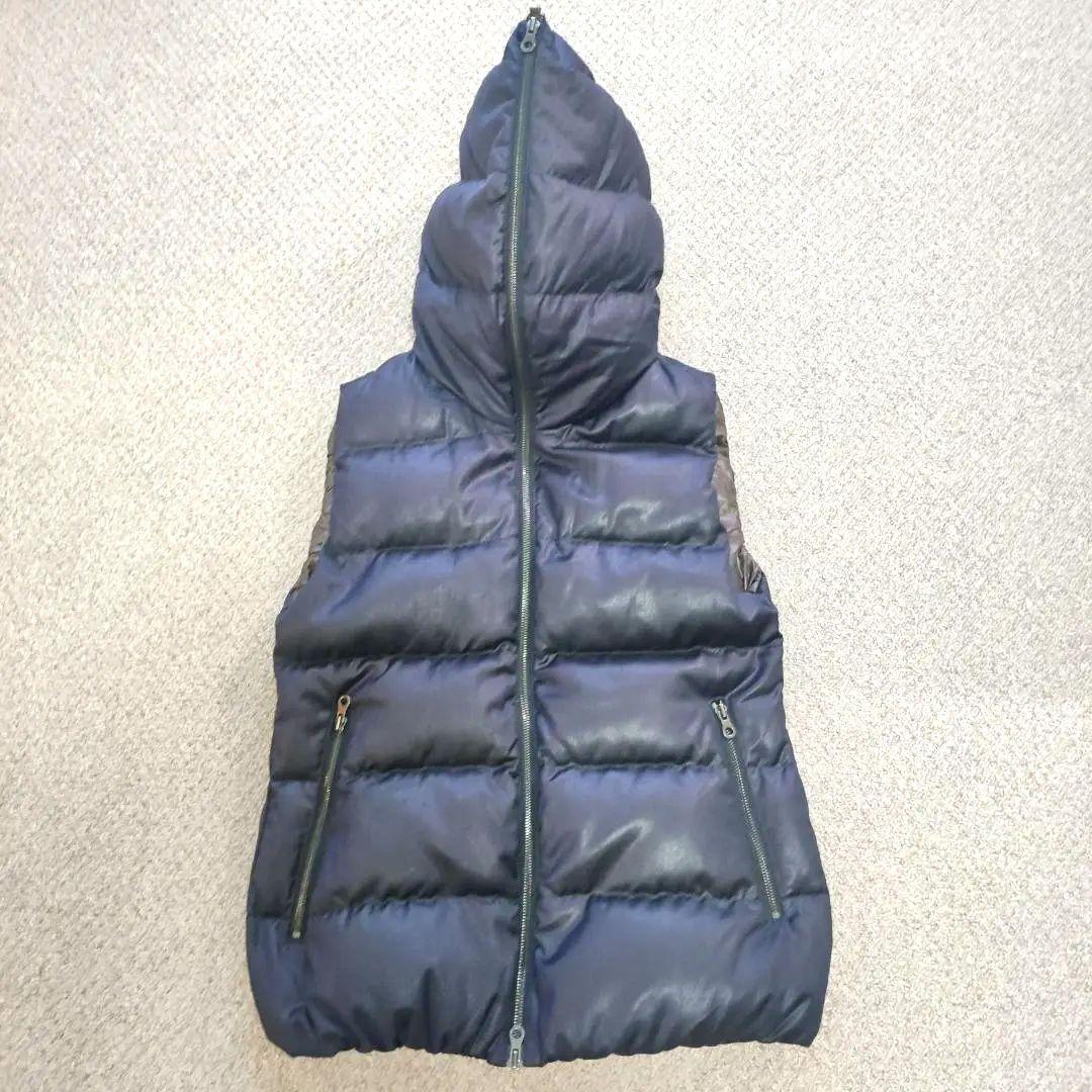 【美品】デュベティカ ダウンベスト 紺 40 レディースL相当 544