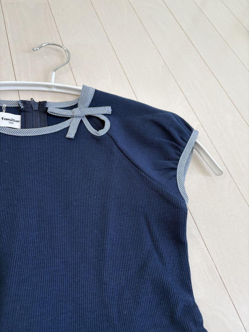 専用です。新品　familiar 半袖ワンピース ネイビー