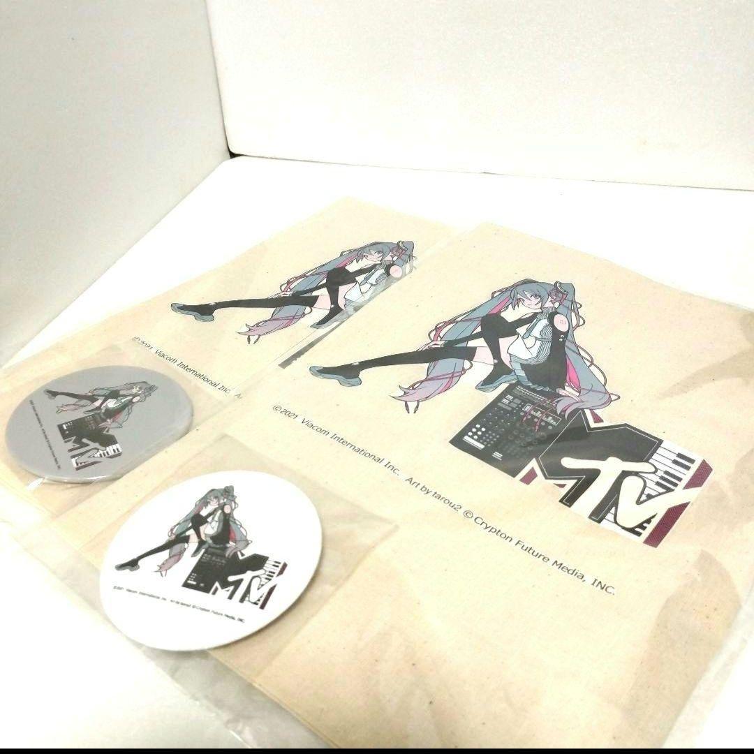 2足 初音未来 MTV 27 グレー ホワイト スリッポン 新品 バッジ バッグ
