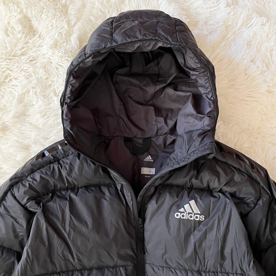 adidas BOS ロングライトダウンパーカ ロングダウンコート メンズM 黒 adidas BOS ロングライトダウンパーカ ロングダウンコート メンズM 黒