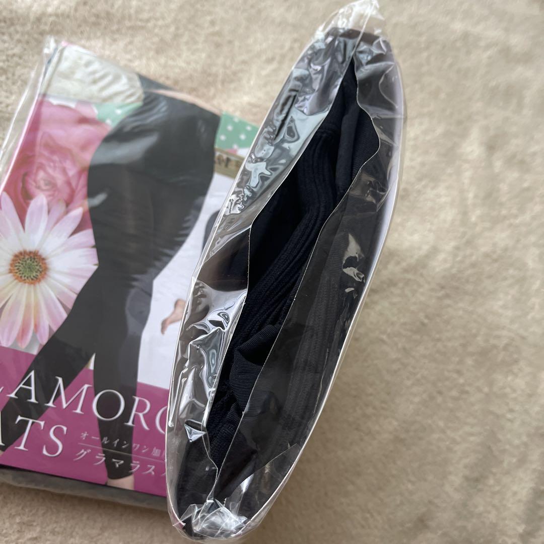 新品未開封GLAMOROU SPATS 着圧レギンス L-LL ブラック GLAMOROU SPATS ハイウエスト着圧レギンス LL-L 黒