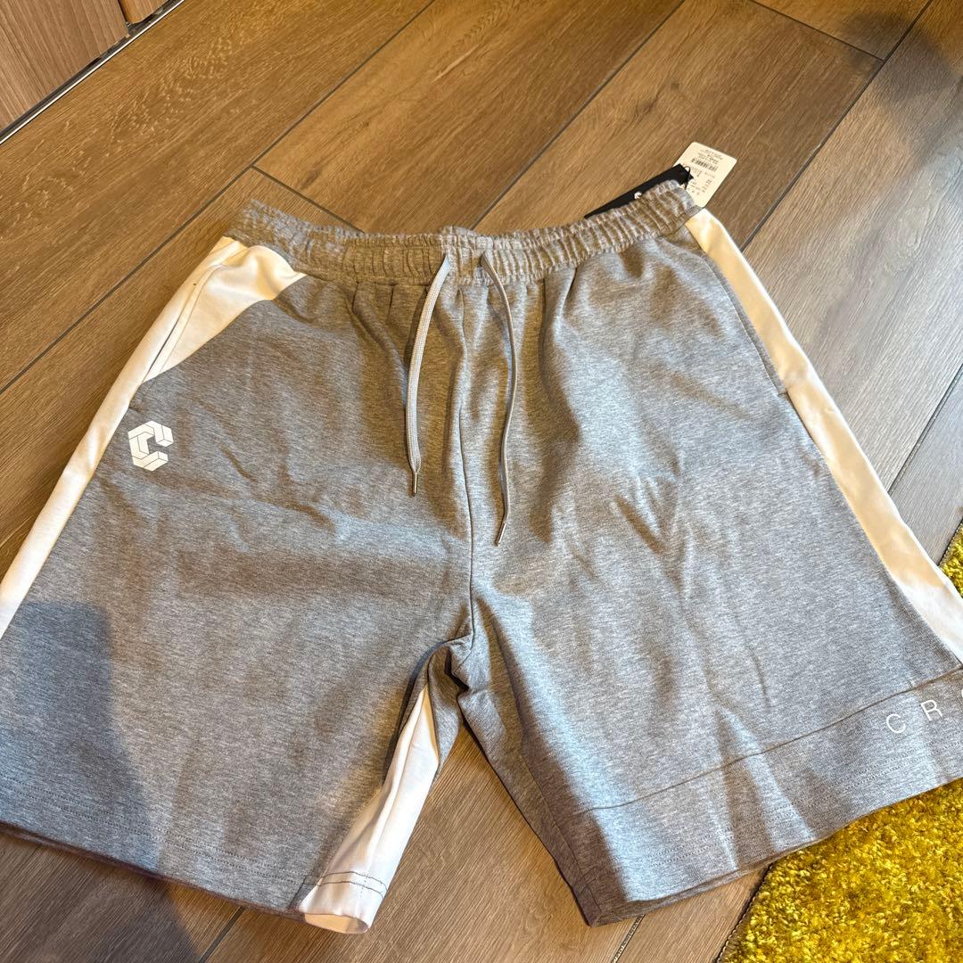 CRONOS グレー サイドストライプ ショートパンツ L2XL 3L