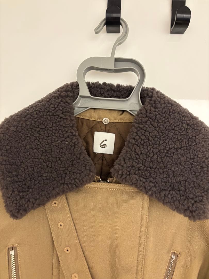 ★美品★6(ROKU) BOA COLLAR ZIP COAT ★美品★6(ROKU) BOA COLLAR ZIP COAT