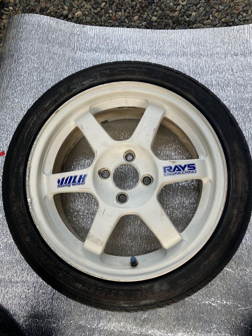 【直接引取限定】RAYS TE37 16インチ ホイールタイヤ4本セット