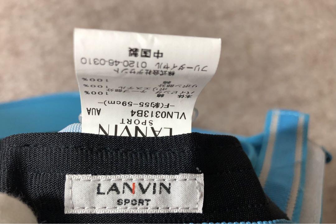 【3338】LANVIN SPORT ランバン スポール UVキャップブルー