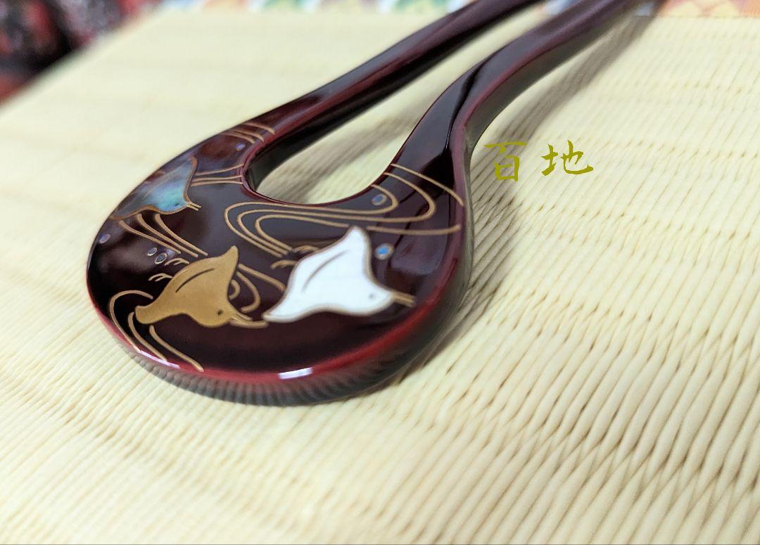 祇園 かづら清老舗 かづら清 簪 バチかんざし 本漆 輪型かんざし 京都 画像3