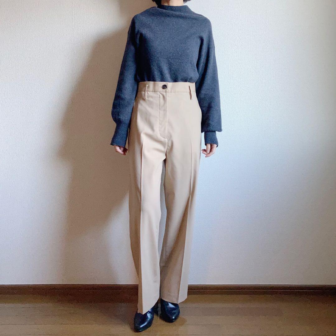 3.1 phillip lim センタープレスワイドパンツ ベージュ
