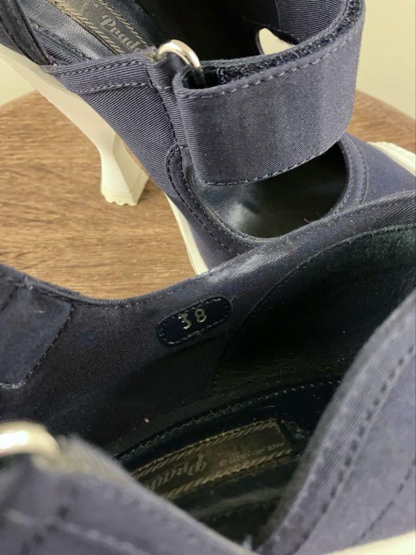 【Prada】2014ss ARCHIVE NAVY heel shoes