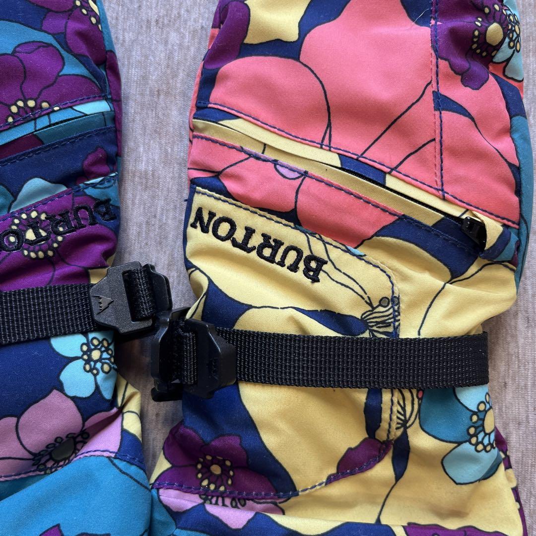 1回使用回数 美品 BURTON グローブ 大人用 花柄 ミトン スノボ スキー