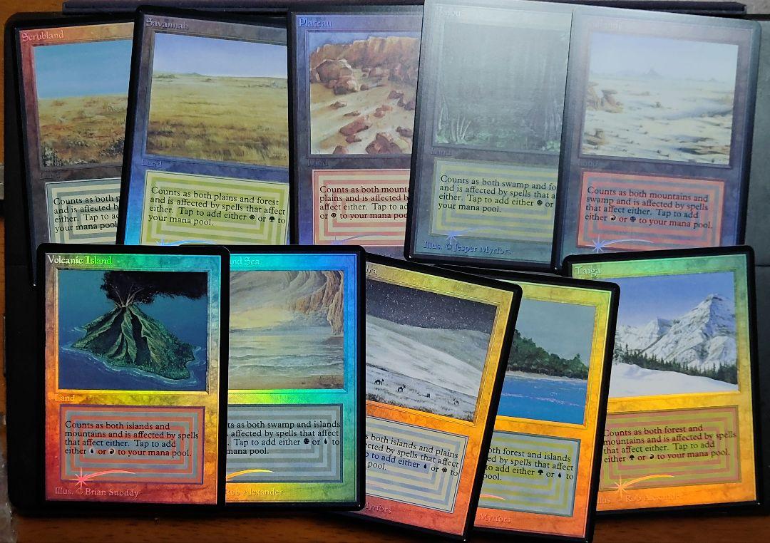 デュアルランド　黒枠　foil　観賞用　　MTG　鑑賞用　展示用