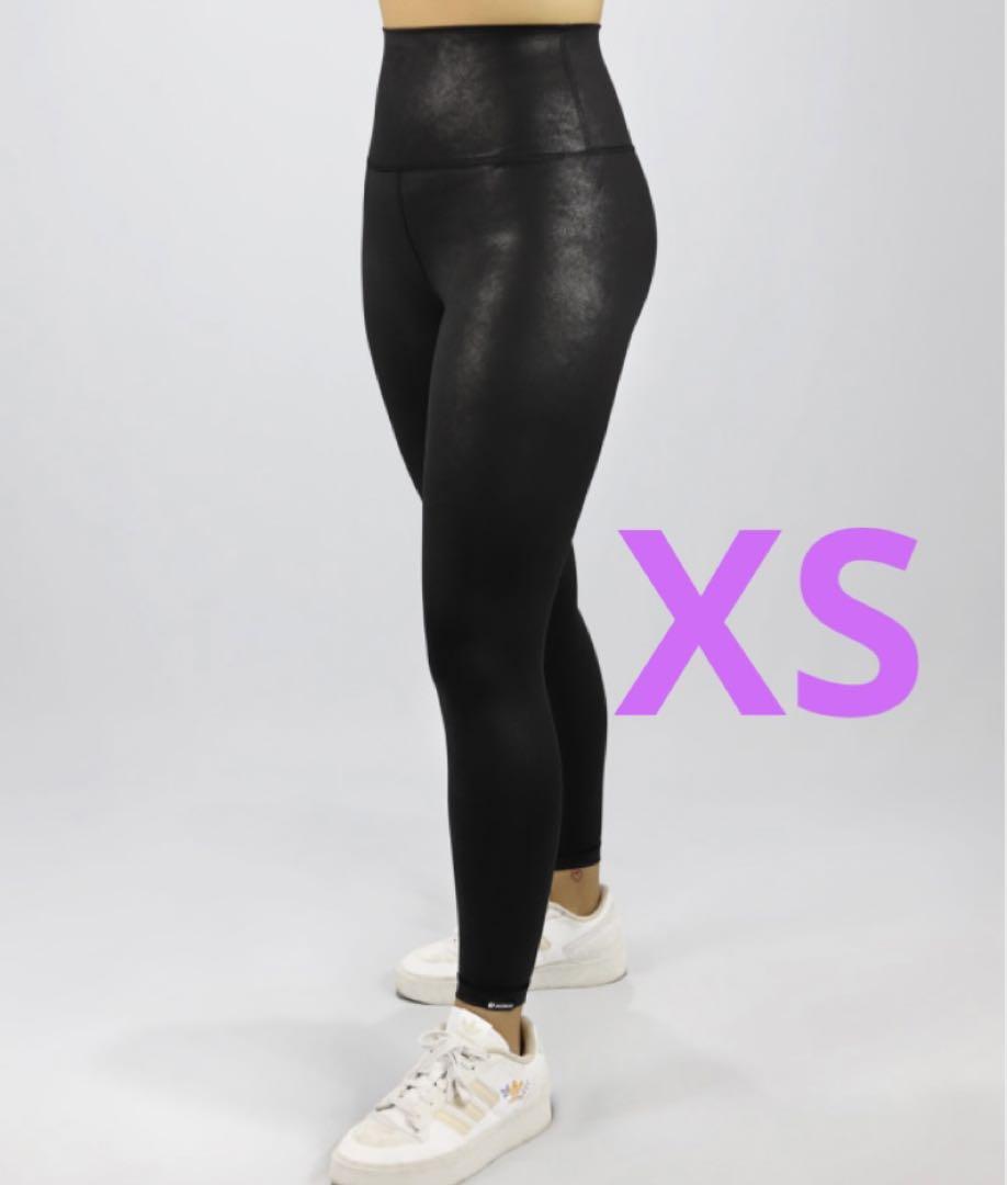 ジャザサイズ  レザー風　黒レギンス　XS 新品