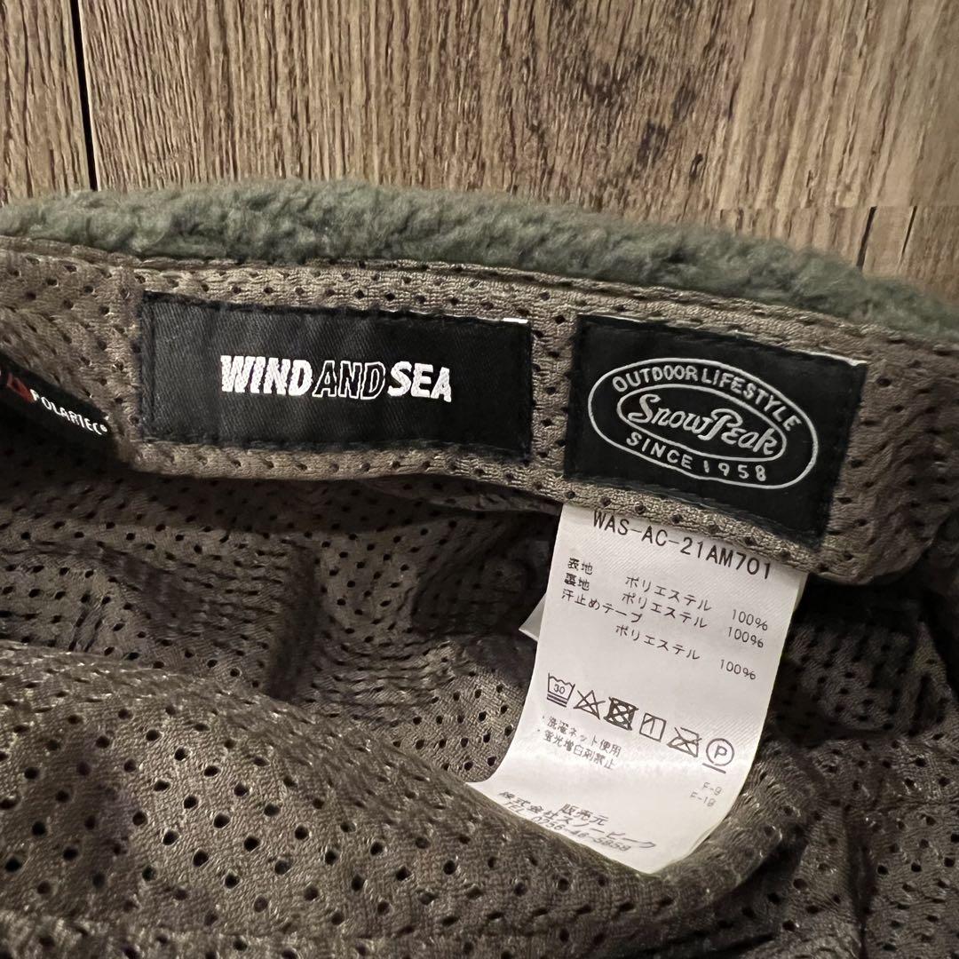 【美品】　WIND AND SEA × snow peakキャンプキャップ SnowPeak WIND AND SEA コラボ キャップ